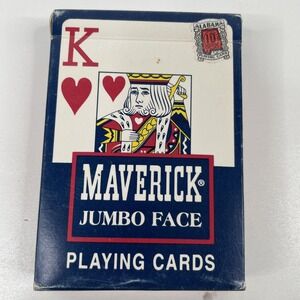 Maverick Jumbo Index Playing Cards Plastic Coated Sealed‎ RARE Alabama Tax Stamp